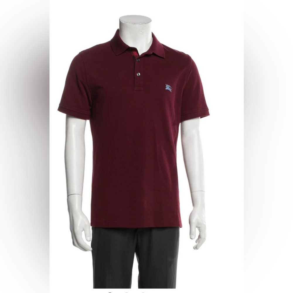 Burberry Dark Red Polo Shirt